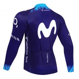 Maillot vélo hiver pro MOVISTAR 2023 noir