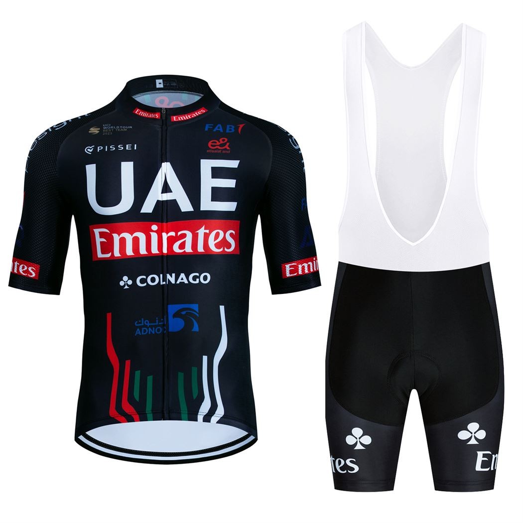 Ensemble cuissard v lo et maillot cyclisme quipe pro UAE EMIRATES