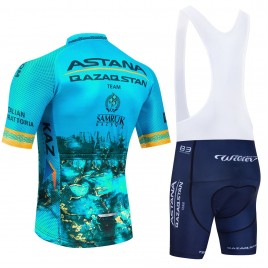 Ensemble cuissard vélo et maillot cyclisme équipe pro ASTANA QAZAQSTAN 2024 Team Aero Mesh