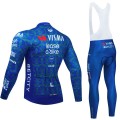 Ensemble cuissard vélo et maillot cyclisme hiver pro VISMA Lease a Bike TDF 2024 Blanc