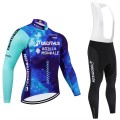 Ensemble cuissard vélo et maillot cyclisme hiver pro DECATHLON AG2R 2024