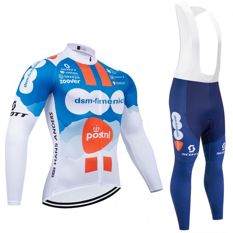 Ensemble cuissard vélo et maillot cyclisme hiver pro DSM 2024