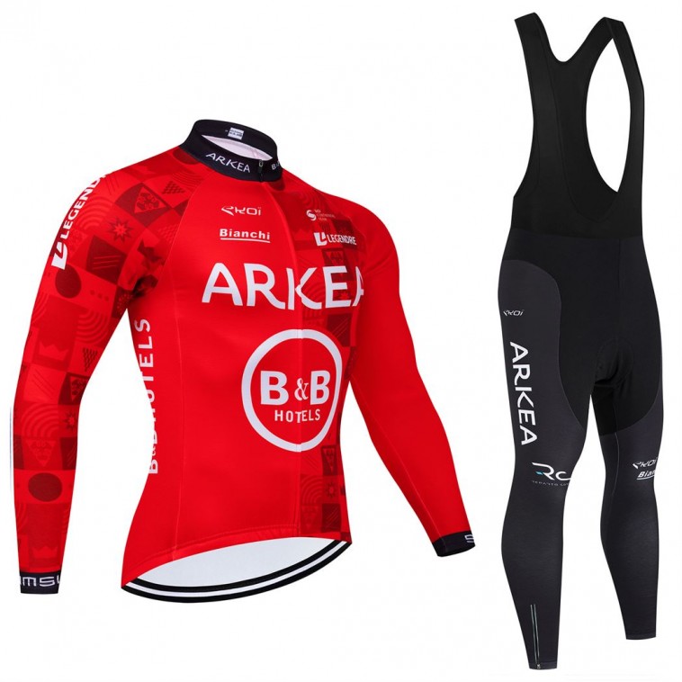 Ensemble cuissard vélo et maillot cyclisme hiver pro ARKEA - B&B Hotels Excalibur 2024