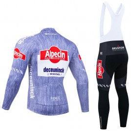 Ensemble cuissard vélo et maillot cyclisme hiver pro Alpecin-Deceuninck 2024