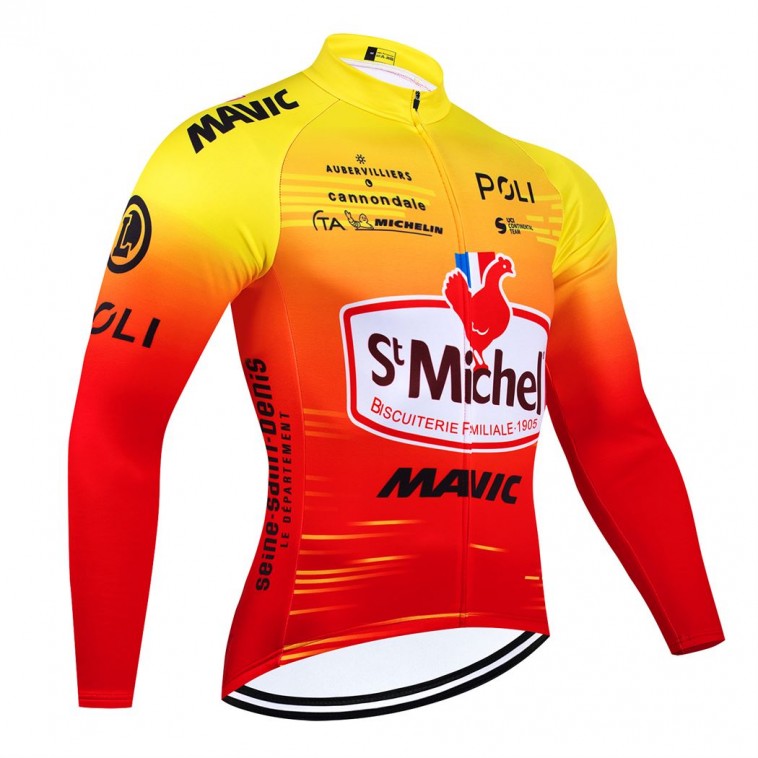 Maillot vélo hiver équipe pro ST MICHEL Auber 93 Mavic 2024