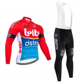 Ensemble cuissard vélo et maillot cyclisme hiver pro LOTTO Dstny 2024