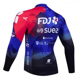 Maillot vélo hiver équipe pro FDJ SUEZ 2024