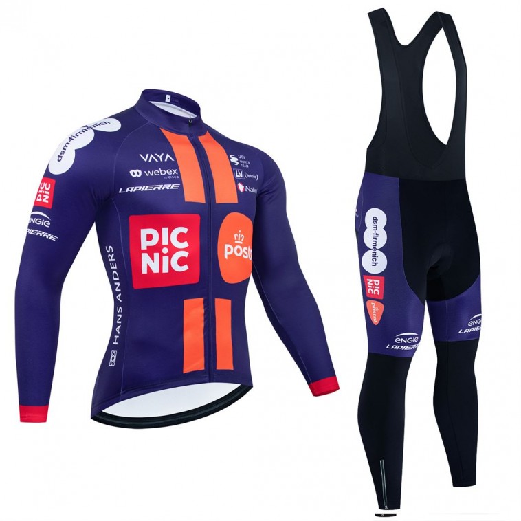 Ensemble cuissard vélo et maillot cyclisme hiver pro PICNIC POSTNL 2025