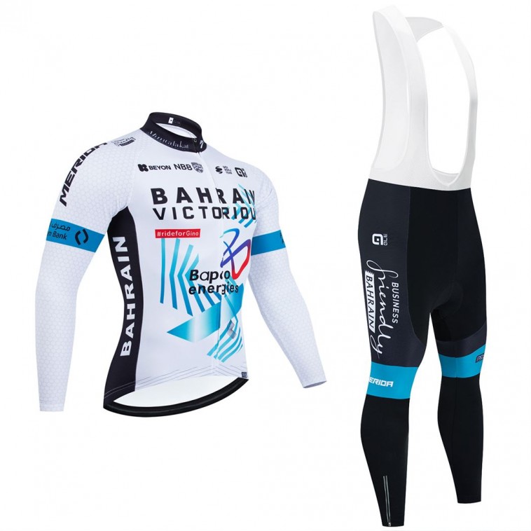 Ensemble cuissard vélo et maillot cyclisme hiver pro BAHRAIN VICTORIOUS 2025