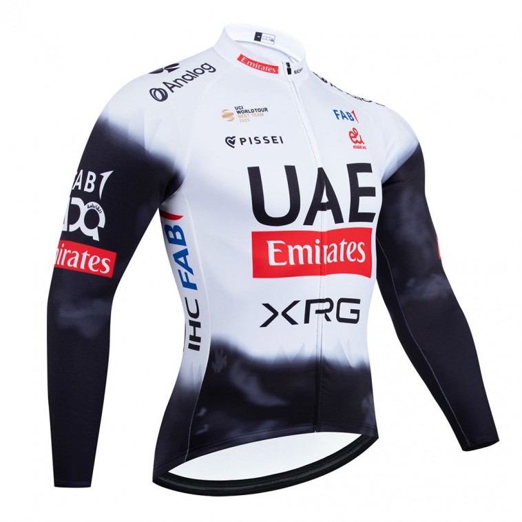 Maillot vélo hiver équipe pro UAE TEAM EMIRATES 2025