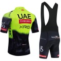 Ensemble cuissard vélo et maillot cyclisme équipe pro UAE TEAM EMIRATES 2025 Aero Mesh Fluo