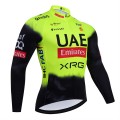 Maillot vélo hiver équipe pro UAE TEAM EMIRATES 2025 Fluo