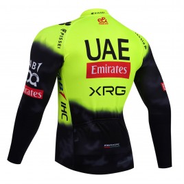 Maillot vélo hiver équipe pro UAE TEAM EMIRATES 2025 Fluo