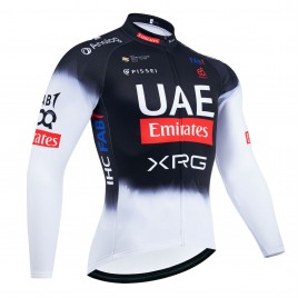 Maillot vélo hiver équipe pro UAE TEAM EMIRATES 2025 Black Edition