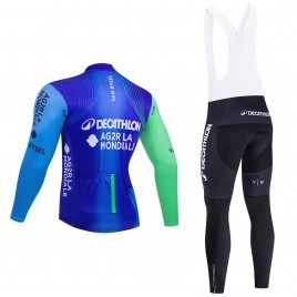 Ensemble cuissard vélo et maillot cyclisme hiver pro DECATHLON AG2R 2025