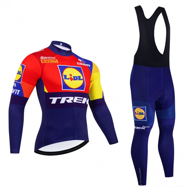 Ensemble cuissard vélo et maillot cyclisme hiver pro LIDL TREK 2025