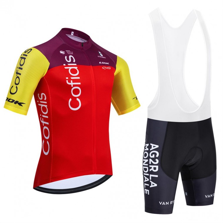 Ensemble cuissard vélo et maillot cyclisme équipe pro COFIDIS 2025 Aero Mesh