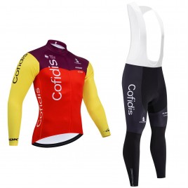 Ensemble cuissard vélo et maillot cyclisme hiver pro COFIDIS 2025