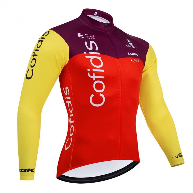 Maillot vélo hiver équipe pro COFIDIS 2025