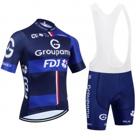 Ensemble cuissard vélo et maillot cyclisme équipe pro GROUPAMA FDJ 2025 Aero Mesh