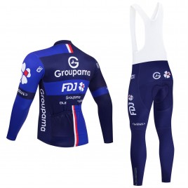 Ensemble cuissard vélo et maillot cyclisme hiver pro GROUPAMA FDJ 2025