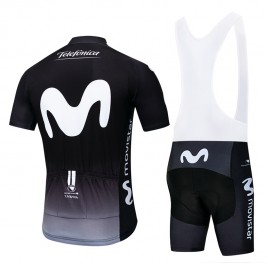 Ensemble cuissard vélo et maillot cyclisme pro Movistar Black edition 2018