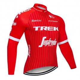 Maillot vélo hiver pro Trek Segafredo 2018 rouge