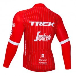 Maillot vélo hiver pro Trek Segafredo 2018 rouge