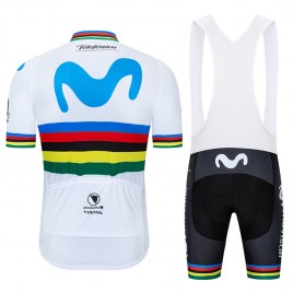 Ensemble cuissard vélo et maillot cyclisme pro MOVISTAR UCI 2019