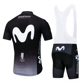 Ensemble cuissard vélo et maillot cyclisme pro MOVISTAR 2019 Noir