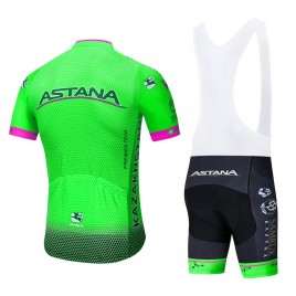 Ensemble cuissard vélo et maillot cyclisme pro ASTANA 2019 vert