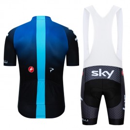 Ensemble cuissard vélo et maillot cyclisme pro SKY 2019