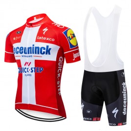 Ensemble cuissard vélo et maillot cyclisme équipe pro Deceuninck - Quick Step 2019 Champion Danois