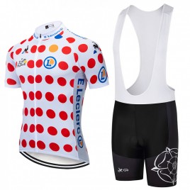 Ensemble cuissard vélo et maillot à Pois Tour de France 2019 Leclerc