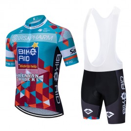 Ensemble cuissard vélo et maillot cyclisme équipe pro BIKE AID 2020 Aero Mesh