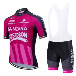 Ensemble cuissard vélo et maillot cyclisme équipe pro Manzana Postobon 2020 Aero Mesh