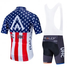 Ensemble cuissard vélo et maillot cyclisme équipe pro RALLY UHC USA 2020 Aero Mesh