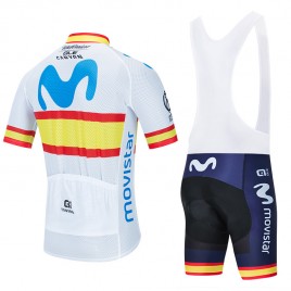 Ensemble cuissard vélo et maillot cyclisme équipe pro MOVISTAR World Tour 2020 Aero Mesh