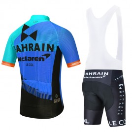 Ensemble cuissard vélo et maillot cyclisme équipe pro BAHRAIN Merida 2020 Aero Mesh Blue