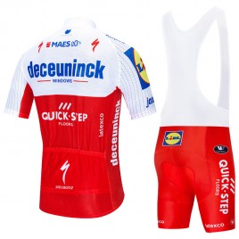 Ensemble cuissard vélo et maillot cyclisme équipe pro DECEUNINCK QUICK STEP 2020 Aero Mesh Red