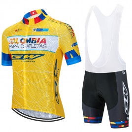 Ensemble cuissard vélo et maillot cyclisme équipe pro Colombia Tierra 2020 Aero Mesh